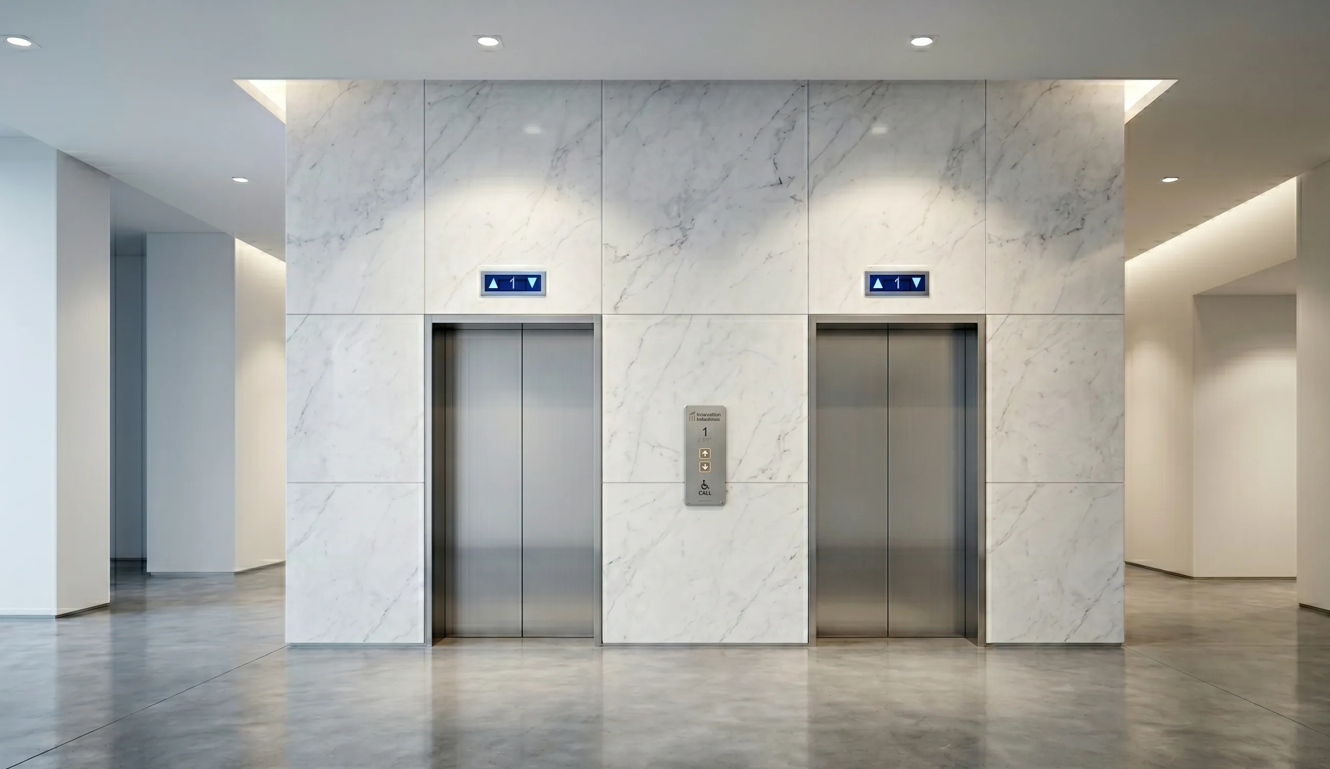 Commercial passenger elevator cab and landing finishes